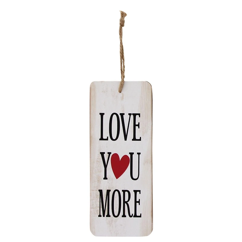 Bloc en bois « Love You More »