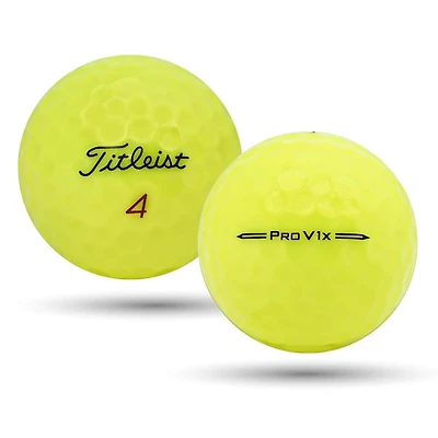 Mulligan - 60 Titleist Pro V1x 2024 5A Mint Recycled Used Golf Balls, Yellow