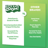 Kitty Ka Zoom Roar Catnip, Valerian Root & Catnip Blend for Cats 49.6g (1.75oz) Resealable Pouch
