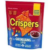 CRISPERS, Gochujang Crackers, Salty Snacks, Limited Edition, Baked In Canada, 145 g