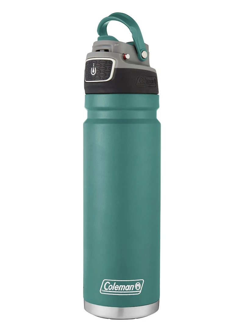 Coleman FreeFlow AUTOSEAL® 24oz Stainless Steel Water Bottle, Seafoam, 24oz/690mL, BPA Free