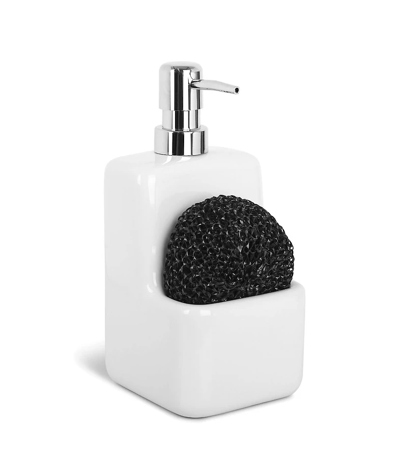 POMPE À SAVON EN CÉRAMIQUE MAINSTAYS, BLANC