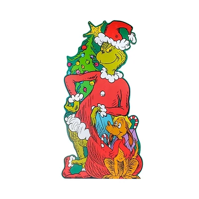 Dr. Seuss Comment le Grinch a volé Noël 28" Porche Greeter, Bois