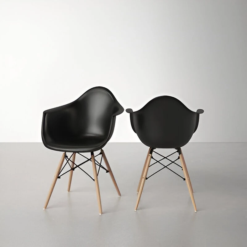 Heavenly Collection Bucket Armchair with Wood legs