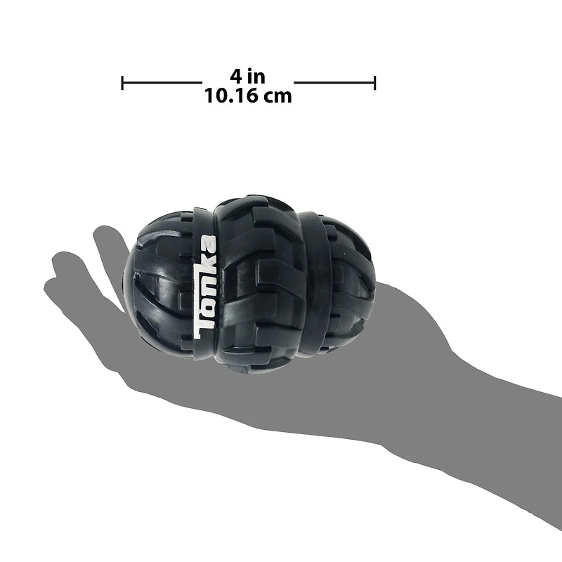 Tonka Tri-Stack Tread Feeder Dog Toy, Large, 4 inch