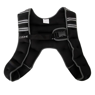 Gilet lesté 10 lb GoZone – Noir/gris Avec bandes réfléchissantes