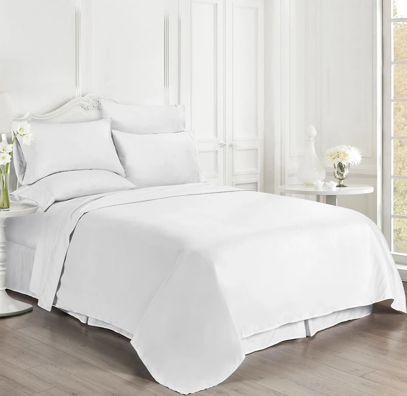 Ensemble de draps en microfibre avec taies d'oreiller en prime