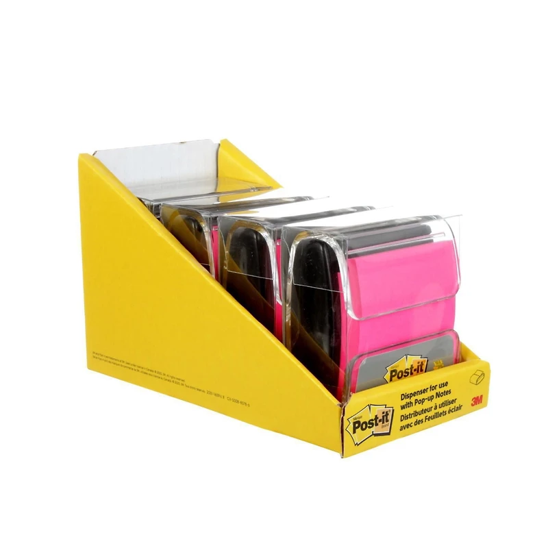 Post-it® Super Sticky Pop-up Note Dispenser WD-330-BK-C-RP4, Black, 1/Pack