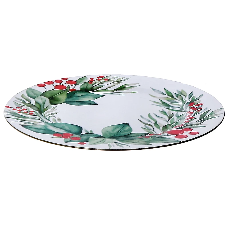 Assiette De Présentation Imprimée (Couronne) (33 Cm) - Lot De 12
