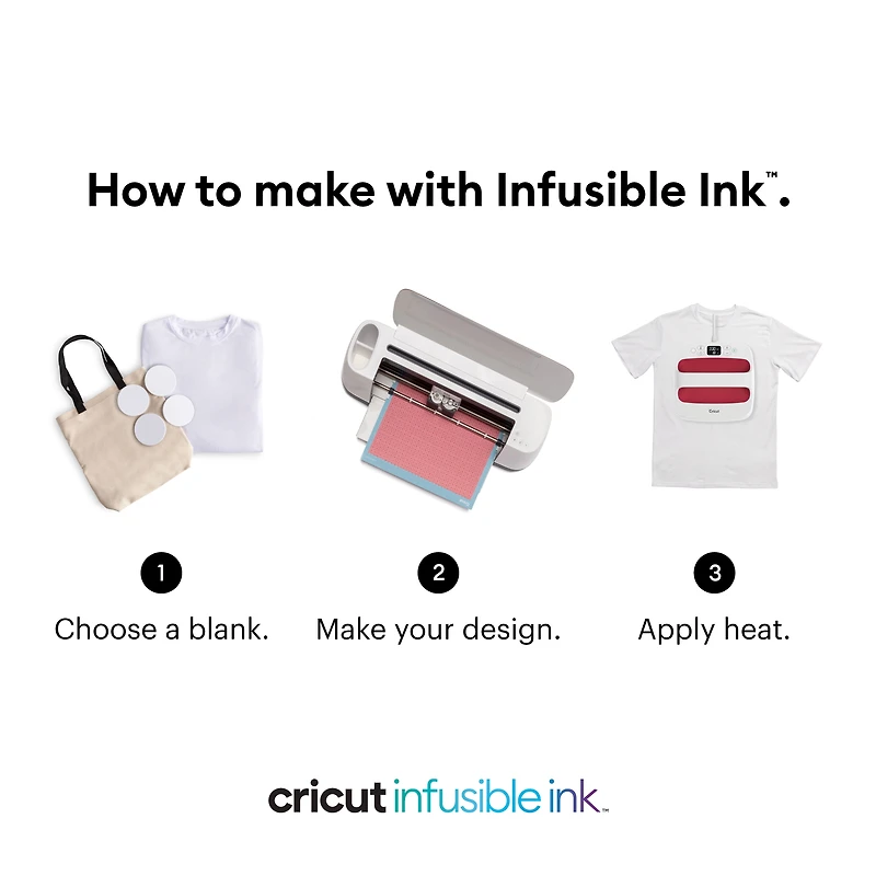 Ensemble de draps de transfert solide Cricut Infusible Ink Rouge cerise Encre infusible Cricut