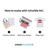 Ensemble de draps de transfert solide Cricut Infusible Ink Rouge cerise Encre infusible Cricut