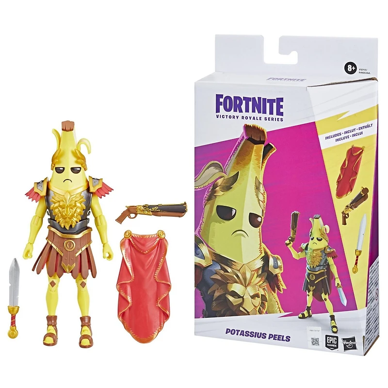 Hasbro Fortnite Victory Royale Series Potassius Peels Collectible Action Figure with, 6-inch