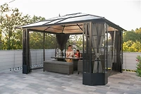 Sojag Savino 12 x 14 x 7 ft Grey Curtains for Savino Gazebo, Polyester, Outdoor Shades