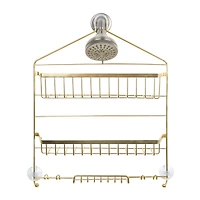 Era Fairmont Jumbo Shower Caddy, Warm Gold 16.14x20.46in, 3 tier caddy