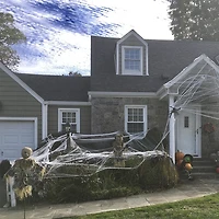 Fun World Halloween Decoration Stretch Spider Web White, 18.58 sq m