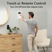 Bell + Howell Diamond Touch Ensemble de 3 Lumières Murales DEL Noires avec Télécommande et Modes de Couleur