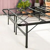 Base de lit plateforme pliable en métal Zinus SmartBase, grand, 14 po, portable, aucun outil ni sommier requis, noir