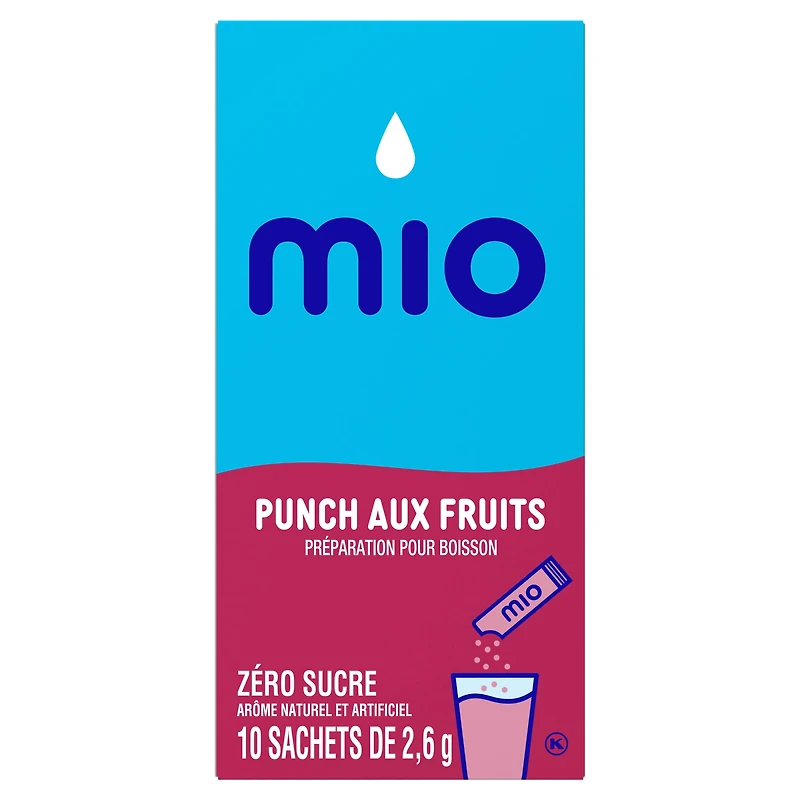 Mélange Pour Boisson En Poudre Punch Aux Fruits, Sachets De 2, 6 G, Boîte De 10 Ct 10pk
