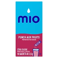 Mélange Pour Boisson En Poudre Punch Aux Fruits, Sachets De 2, 6 G, Boîte De 10 Ct 10pk