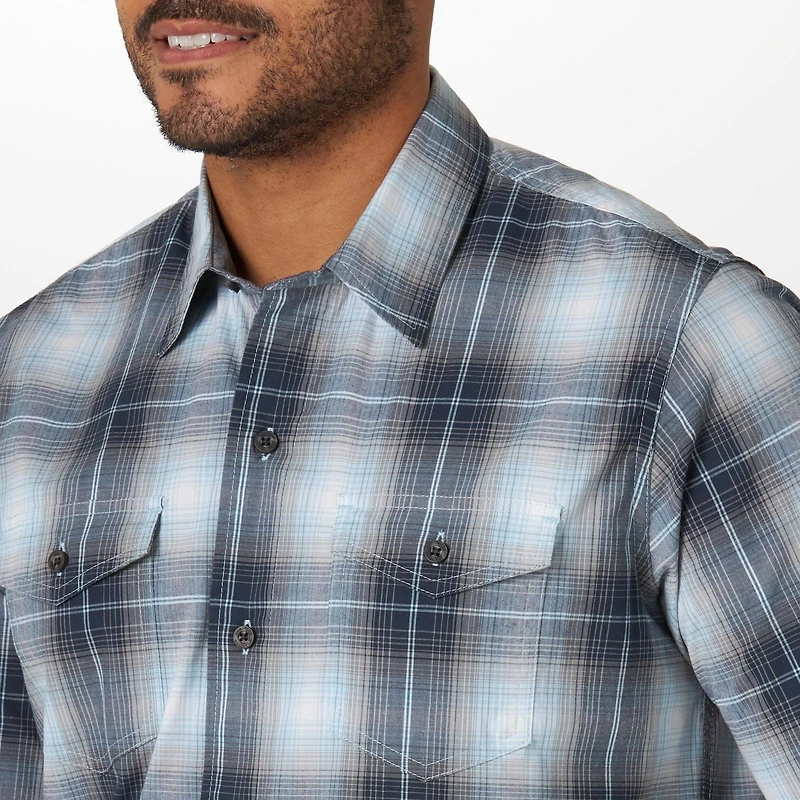 Wrangler Men's Short Sleeve Plaid Shirt