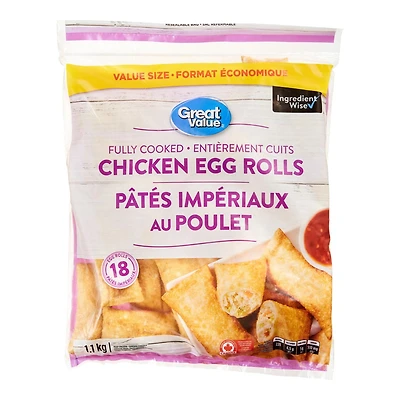 Rouleaux impériaux Great Value au poulet 18 morceaux, 1,17 kg