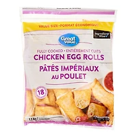 Rouleaux impériaux Great Value au poulet 18 morceaux, 1,17 kg