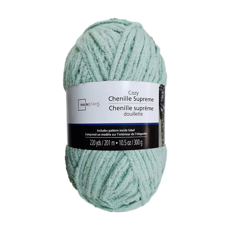 Fil chenille menthe confortable de MAINSTAYS Fil 100% polyester