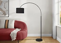 Monarch Specialties - Lighting, 81"H, Floor Lamp, Black Metal, Black Shade, Contemporary