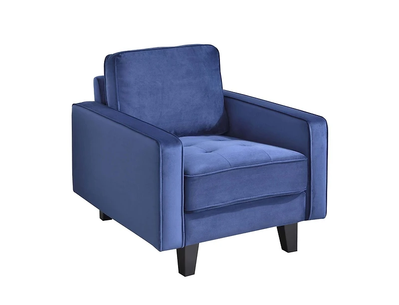 Topline Home Furnishings Chair, Blue Velvet