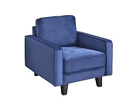 Topline Home Furnishings Chair, Blue Velvet
