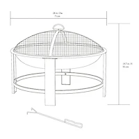 Foyer au bois en acier Mainstays, 71 cm