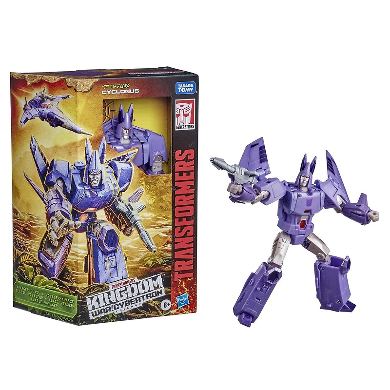 Transformers Generations War for Cybertron : Kingdom, Cyclonus WFC-K9 de 17,5 cm, classe Voyageur, pour enfants, à partir de 8 ans