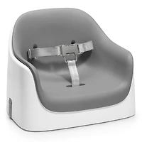 OXO Tot - Nest Booster Seat with Three-Point adjustable Harness - Comfy and Safe Boost for Tots 9 Months and Up - Grey