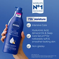 NIVEA Nourishing 72-Hr Hydrating Body Lotion, Body Milk with Hyaluronic Acid, 625 mL, 625 mL