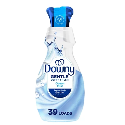 Assouplissant textile liquide Downy Doux et Frais, parfum Brume océanique, assouplissant textile liquide conçu pour être doux pour la peau