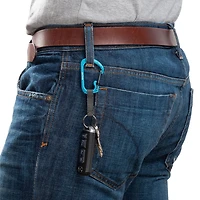 Porte-clés SlideLock® en aluminium - bleu