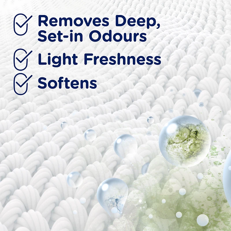 Downy Rinse & Refresh Free & Gentle Laundry Odour Remover and Fabric Softener, Fragrance Free, No Dyes or Heavy Perfumes, 1.43 L