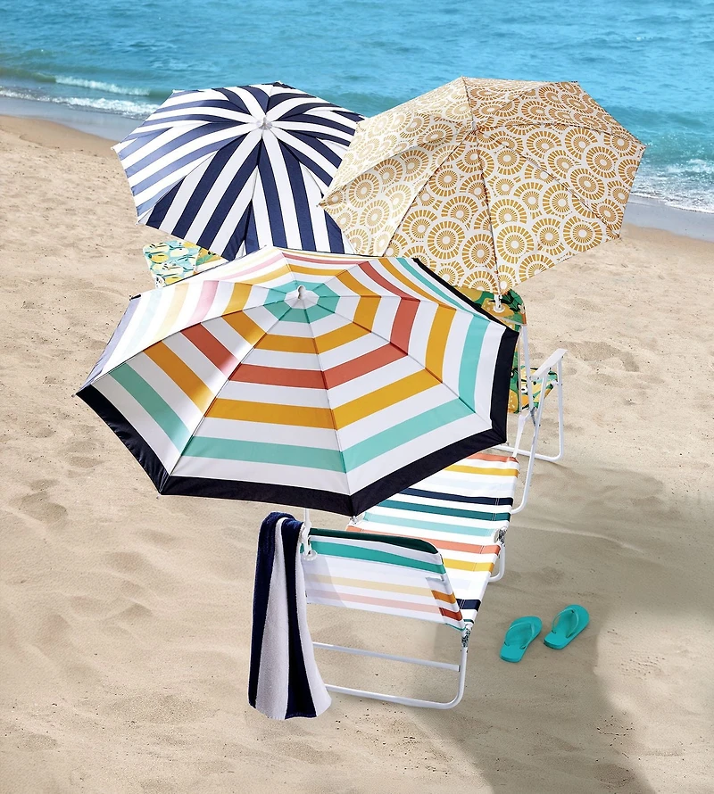 Parasol de plage octogonal à pince Mainstays, 1,2 m
