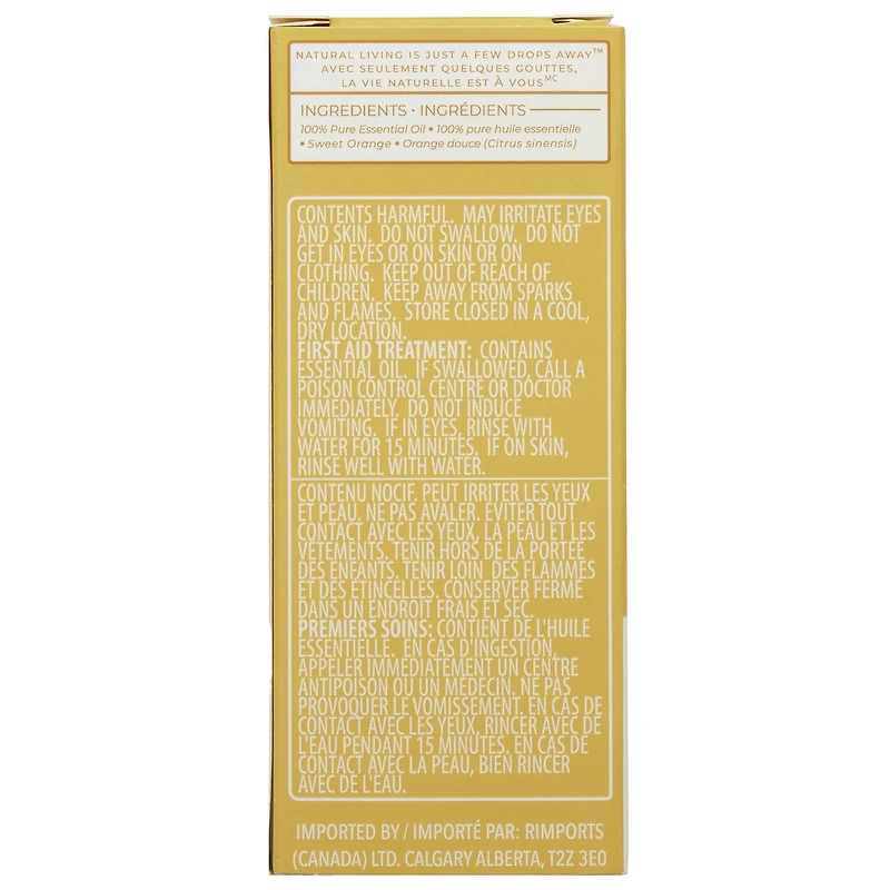 Huile Essentielle 100% ScentSationals - Orange douce 15 ml (0,5 une fois liquide)