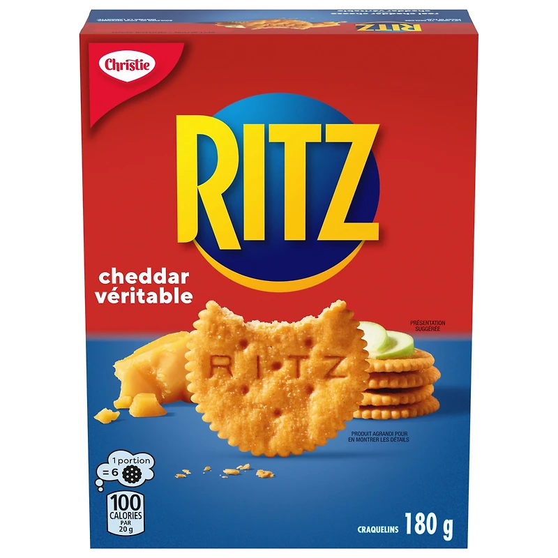 Ritz Real Cheddar Cheese Crackers, 180 g