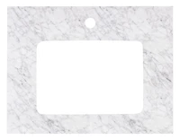 23,75 po. W 18,25 po D Stone Top En Bianca Carara Couleur Pour Robinet 1 Trou AI-575