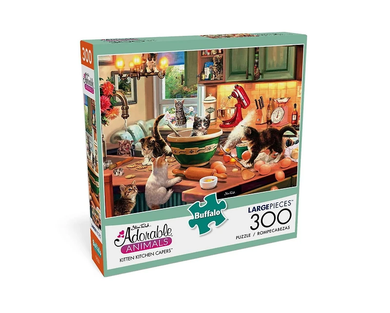 Buffalo Games - Adorable Animals - Kitten Kitchen Capers - 300 Piece Jigsaw Puzzle