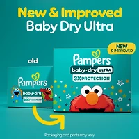 Couches Pampers Baby-Dry Ultra, couches jetables absorbantes, taille 2 ( à [12 lb à 18 lb])