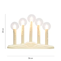 Holiday Time Christmas 5 Lights Candelabra With Halos Clear Bulbs