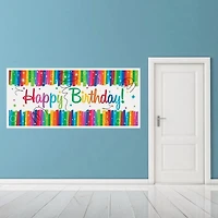 Unique Party Favors Bannière Géante Joyeux Anniversaire 1 bannière mesure 27" x 60"