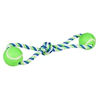 Dogit Knotted Rope Dog Toy, Multicoloured 2-Ball Looped Tug, 46 cm (18in)