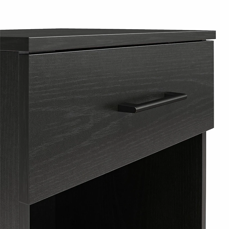 Ameriwood Home Southlander 1 Drawer Nightstand, Black Oak