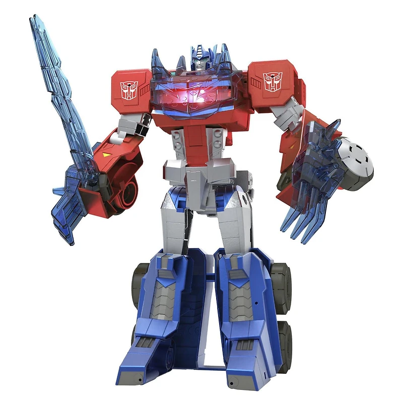 Transformers Toys Bumblebee Cyberverse Adventures Dinobots Unite Roll N’ Change Optimus Prime Push-to-Convert Action Figure, 6 and Up, 10-inch