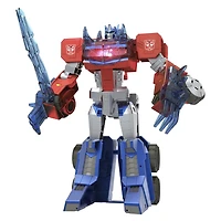 Transformers Toys Bumblebee Cyberverse Adventures Dinobots Unite Roll N’ Change Optimus Prime Push-to-Convert Action Figure, 6 and Up, 10-inch
