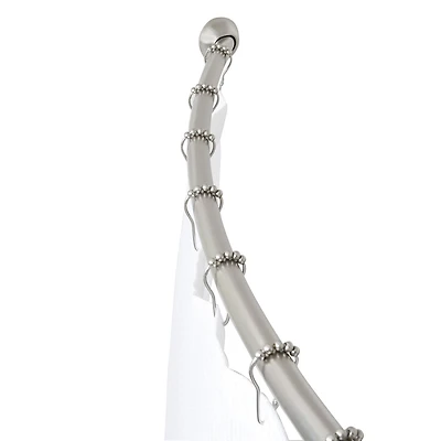 Tringle à rideau de douche incurvée à montage fixe Smart Rods de Mainstays nicket brossé